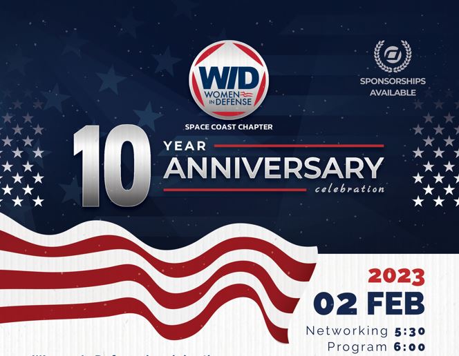 WIDSC 10th Anniversary Celebration information graphic with the date Feb 02, 2023 listed.