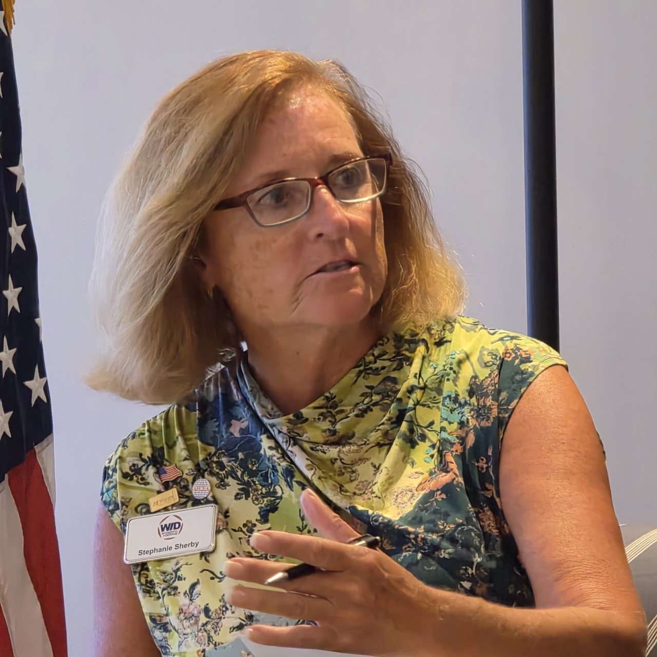 WID Space Coast member, Stephanie Sherby, speaks on a panel